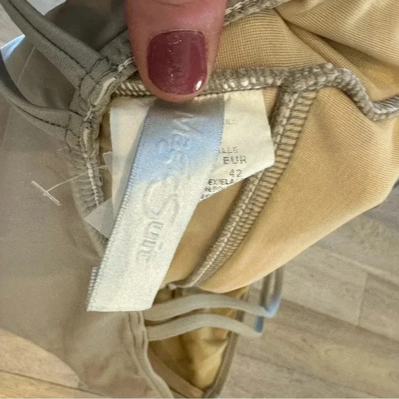 MagicSuit One Piece Colorblock Tan Black Size 12 - Picture 4 of 5